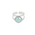 Sormus, BOHM PARIS|Bague Léa rhodium avec crystal mint