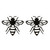 Kirurginteräsnapit, Steel Wasp Earstuds in Black -ampiaisnapit