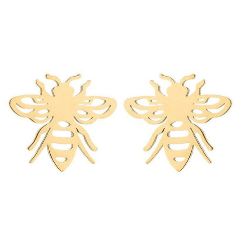 Kirurginteräsnapit, Steel Wasp Earstuds in Gold -ampiaisnapit