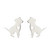 Kirurginteräsnapit, Steel Sitting Dog Earstuds -koiranapit