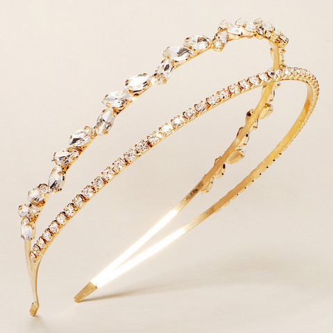 Hiuskoru/panta, ROMANCE|Double Layer Headband in Gold