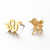 Kirurginteräsnapit, Steel Snake Earstuds in Gold -käärmenapit