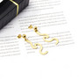 Kirurginteräskorvakorut, Steel Snake Earrings in Gold