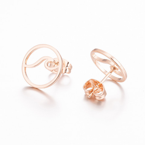 Kirurginteräsnapit, Wave Steel Earstuds in gold -teräsnapit