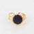 Sormus, BOHM PARIS|Bague Luce -dorée avec pierre de sable bleu