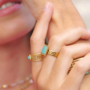 Sormus, BOHM PARIS|Bague Maude -dorée avec amazonite