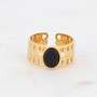 Sormus, BOHM PARIS|Bague Maillée -dorée avec onyx