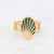 Sormus, BOHM PARIS|Bague Ovale -dorée avec jaspe vert