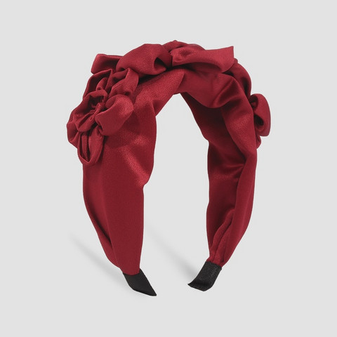 Hiuspanta|SUGAR SUGAR, Satin Flowers Hairband in Red