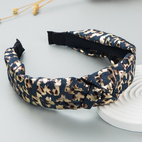 Hiuspanta|SUGAR SUGAR, Leopard Hairband in Dark Blue