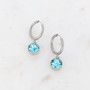 Korvakorut, BOHM PARIS|Boucles Silas avec crystal turqoise -rhodium