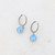 Korvakorut, BOHM PARIS|Boucles Silas avec crystal summer blue -rhodium