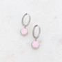 Korvakorut, BOHM PARIS|Boucles Silas avec crystal rose opal -rhodium