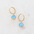 Korvakorut, BOHM PARIS|Boucles Silas avec crystal summer blue -dore