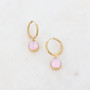 Korvakorut, BOHM PARIS|Boucles Silas avec crystal rose opal -dore