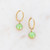 Korvakorut, BOHM PARIS|Boucles Silas avec crystal lime -dore