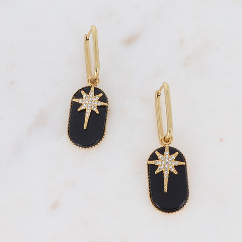 Korvakorut, BOHM PARIS|Boucles Jolline -onyx