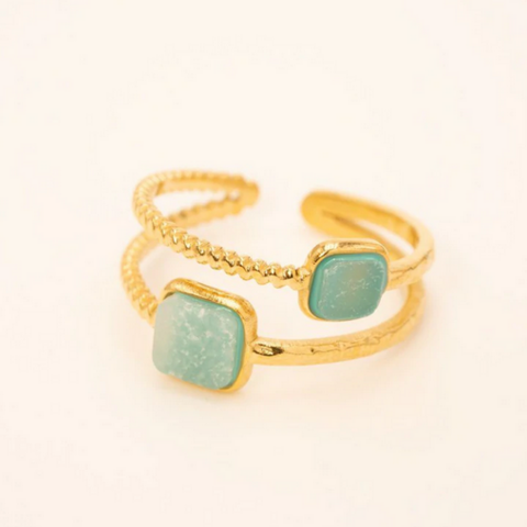 Sormus, BOHM PARIS|Bague Nesma -amazonite