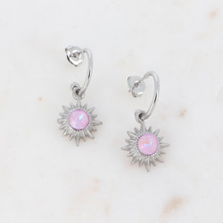 Korvakorut, BOHM PARIS|Boucles Soleil Rhodium -lavender delite