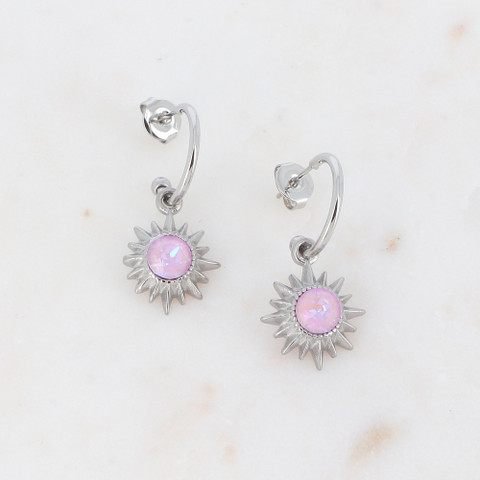 Korvakorut, BOHM PARIS|Boucles Soleil Rhodium -lavender delite