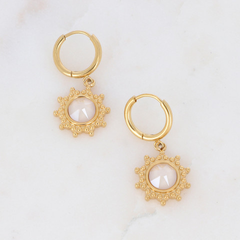 Korvakorut, BOHM PARIS|Creoles Soleil -ivory cream