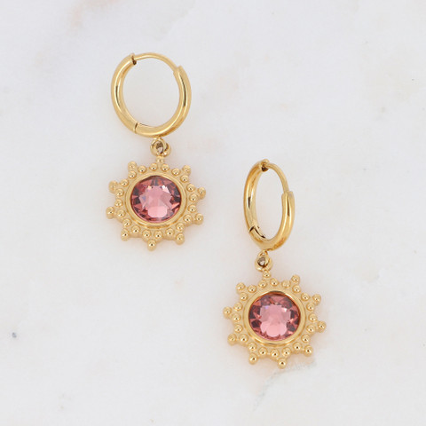 Korvakorut, BOHM PARIS|Creoles Soleil -blush rose