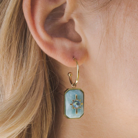 Korvakorut, BOHM PARIS|Boucles Mylène -amazonite