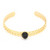 Kirurginteräsrannekoru, FRENCH RIVIERA|Goddess Bracelet with Onyx