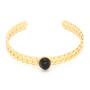 Kirurginteräsrannekoru, FRENCH RIVIERA|Goddess Bracelet with Onyx