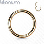 Lävistysrengas, Implant Grade Titanium Hinged Ring in Rosegold