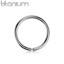 Lävistysrengas 0,8mm, Titanium Bendable Hoop
