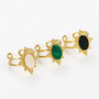 Kirurginterässormus, FRENCH RIVIERA|Decorated Oval Gold Ring (3 väriä)
