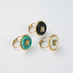 Kirurginterässormus, FRENCH RIVIERA|Round Boho Gold Ring (3 väriä)