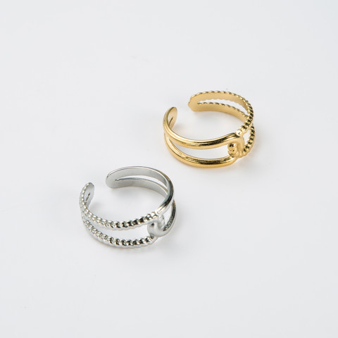 Kirurginterässormus, FRENCH RIVIERA|Simple Twist Ring in Two Colours