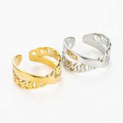 Kirurginterässormus, FRENCH RIVIERA|Two Sides Ring in Two Colours