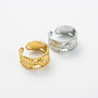 Kirurginterässormus, FRENCH RIVIERA|Wide Leaf Ring in Two Colours