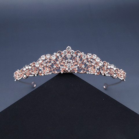 Hiuskoru, tiara ROMANCE|Isabella -ruusukullansävyinen tiara