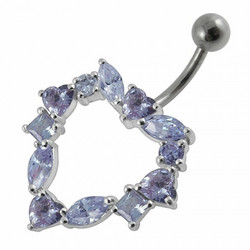 Titaaninen napakoru|Kimaltava Cubic Zirconia sydän