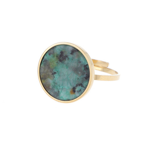Sormus, BOHM PARIS|Bague Maxine -afrikanturkoosi/kulta