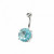 Titaaninen napakoru|Deluxe Cubic Zirconia (turkoosi)