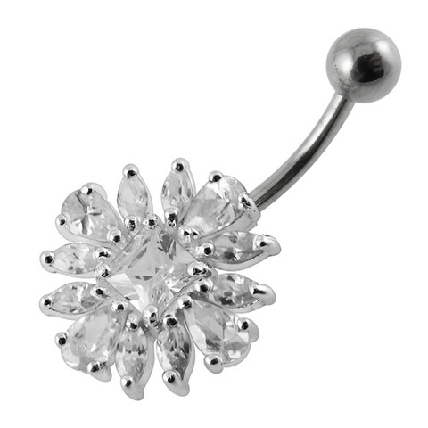 Titaaninen napakoru, Upea Cubic Zirconia napakoru kirkkain kivin