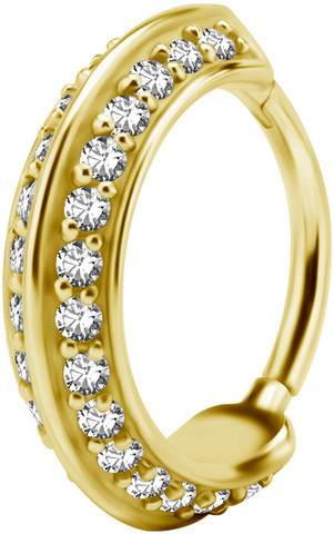 PREMIUM COLLECTION|Upea kirkaskivinen kaksipuolinen clicker (kulta)