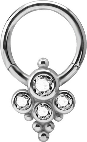 PREMIUM COLLECTION|Koristeellinen smiley clicker iensuojalla (hopea)