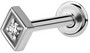PREMIUM COLLECTION|Minimalistinen hopeanvärinen siro labret