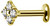 PREMIUM COLLECTION|Siro neljäkivinen labret (kulta)