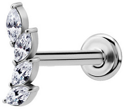 PREMIUM COLLECTION|Kaareva siipimäinen labret (hopea)