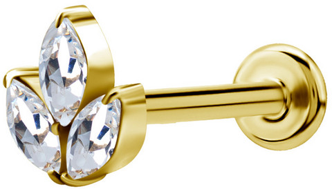 PREMIUM COLLECTION|Lehtimäinen labret (kulta)