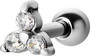 PREMIUM COLLECTION|Siro kolmekivinen barbell (hopea)