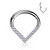 Lävistysrengas, Implant Grade Titanium Single Line CZ Hoop in AB