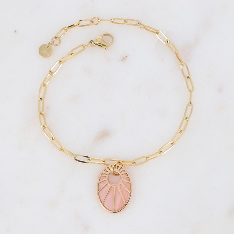 Rannekoru, BOHM PARIS|Bracelet Caméo -vaaleanpunainen/kulta